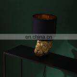 Статуэтка животного в форме лепардова головы, современное золотое декоративно-столешничное украшение, недорогие уникальные ночные лампы для гостиниц и офисов