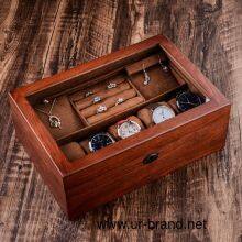 Custom Mens Jewelry Packaging Box Wooden Storage Box With Lock Wood Watch Box Case thumbnail-2