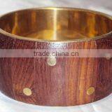 2015 Beautiful Wooden Bangle With Brass Spot And Wire Design 10608 thumbnail-2