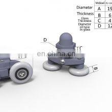 High Quality Plastic Double Wheel Glass Pulley thumbnail-2