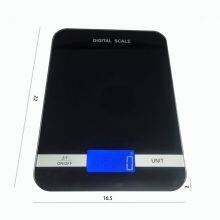 33lb/15kg Digital Touch Kitchen Food Black Tempered Glass Scale for Precise Weighing in Gram,ounce,pound, Kilogram,millilitre Measures thumbnail-2