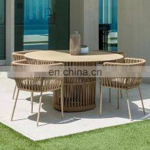 Outdoor Courtyard Dinner Chair New Design Patio Furniture Leisure Four Sets Table and Chair Make With Rattan thumbnail-5