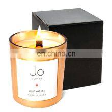 Luxury Cross Border Golden Glass Creative Smokeless Handmade Soy Wax Hand Gift Sets Customized Fragrance Scented Candle thumbnail-4