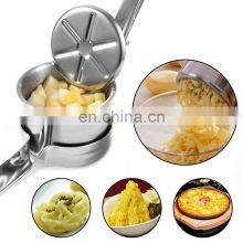Hot Sold 3 Interchangeable Discs Potatoes Fruits Vegetables Manual Masher Stainless Steel Potato Ricer thumbnail-4
