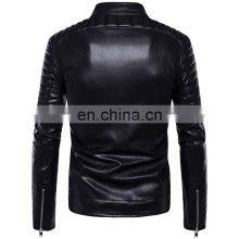 2022 Arrival Unisex Design Color Block Men Genuine Leather Jacket Custom High Quality Men Leather Jacket thumbnail-2