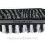 New! Bling Horse Dandy Brush With Zebra Pattern thumbnail-1