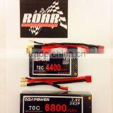 5200mah Hard Case AGA Power 4S Lipo Battery With Dean Bullet Connector 1/8 RC Car for Racing Rechargeable Battery thumbnail-3