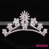 Fashion sunflower girls hair accessories jewelry beauty crown pearl crown for women