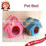 House Shaped Pet Home, Cat House, Dog Home With Cute Bow thumbnail-1