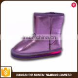 Cheap wholesale girl purple pu leather boots