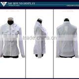 Fashionable and Elegant Ladies Long Sleeve and White Latest Blouse Design 2016 thumbnail-4