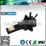 Universal 2690lms 881 CREE Xlamp CXA1507 led car headlight kit