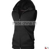 Fashion Cheap Hooded Sleevless Sweatshirts Wholesale Zipper Hoodies thumbnail-1
