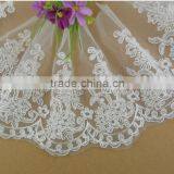 High Quality the Factory Sale 15cm Width Wedding Veil Tulle Cord Lace Trims Wholesale thumbnail-4