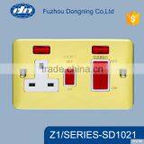 45A DP Cooker Switch +neon & 13A UK Switched Socket +neon SD1021