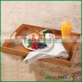 Durable bamboo wood room serving tray
