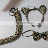 Cosplay Party Dress Up Plush Fluffy Bunny Rabbit Tiger Zebra Panther Cat Ears Fabric Hairband thumbnail-2
