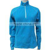 Custom With Zipper Blue Women Fleece Coat thumbnail-1