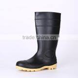 2016 Unisex Black Safety PVC Rain Boots With Steel Toe, Steel Toe Insert Safety Boots thumbnail-3