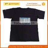 2015 hot sell summer black cotton round neck plain tshirt printing