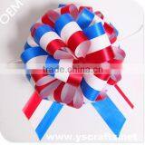 Large Red White Blue American Flag Hongkong POM POM Pull Easy Bow thumbnail-1