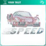 Lady Hot Pink Turquoise Ribbon Cute Dress Iron-on Hot Fix Motif Rhinestone thumbnail-4