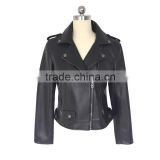 hot sale new design women PU leather biker jacket