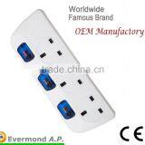 4-6 Ways15A 220-240V UK / BS Extension Socket With USB thumbnail-3