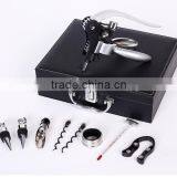 Promotional AUGUST 9pcs in One Wooden Wine Box Wine Opener Corkscrew Set
