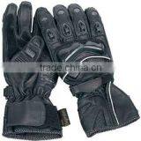 gloves black white/Winter Leder Motorrad Wasserdichte Handschueh mit schutz