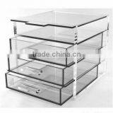 Clear Acrylic Material 4-layer Drawer Makeup Acrylic Organizer