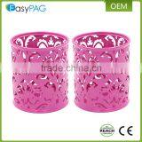 EasyPAG 2 Pcs 3-1/4 Inch Dia x 3-3/4 Inch High Round Metal Embossing Pen Pencil Holder thumbnail-4