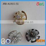 New!!!Beautiful Hotsale Flower-shaped Crystal Cat's Eye Stone Rhinestone Button for Garment Decoration thumbnail-3
