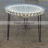 Garden Round rattan coffee table for outdoor