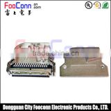 SCSI 68p Solder Connector 65 Degree Entry Metal Cover
