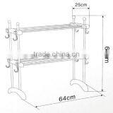 Kawachi Kitchen Microwave Oven Racks Double Bowl Stainless Steel Rack thumbnail-3