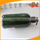 Empty 500ml Green Boston Round Plastic Lotion Bottle With Pump Dispenser thumbnail-4