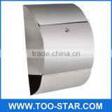 Newspaper Mailbox Lock Stainless Steel Wall Mount Mail Boxes thumbnail-4