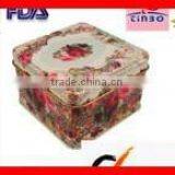 Popular Square Glossy Empty Metal Cookie Tin thumbnail-3