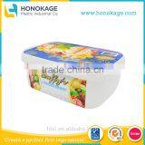 2L IML Plastic Ice Cream Storage CCntainer With Lid,Ice Cream Container Suppliers,Ice Cream Container With Customized Label. thumbnail-1