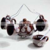 5pcs Coffee Set With Standard Tea Set Closeout Xmas Star Design thumbnail-1