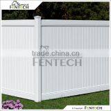 Fentech White Decorative Full Privacy Chep Vinyl Fence With Gothic Fence Post Caps