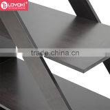 2016 New Design Triangle Shape Book Display 4 Tiers Book Rack for Living Room Easy Assembly Wood Bookshelf thumbnail-3