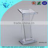 OEM Crystal Clear Podium Pillar Podium on Square Pillar for Speach