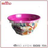 Food Grade Heavy Quality Two Tone Little Kitchen Print Unbreakable Kids Melamine Bowl, Plastic Pigeon Nest Bowl thumbnail-1