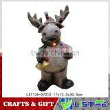 Resin Christmas Deer Figurines With Light thumbnail-2