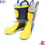 Fireman Workers Foot Protected Steel Toe Fire Retardant Flame Protected Workers Preventing Hurt Rubber Safety Boots thumbnail-3