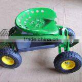 Rolling Garden Work Seat (Steerable With Pad) thumbnail-1