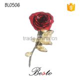 Wholesale long sequin rose flower applique for baby dresses