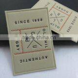 Round Shaped Company Logo Badge 2015 Silicon Print on Leather Patch